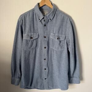 Duluth Trading Co Flannel Free Swingin' Button Down Shirt Blue Size M